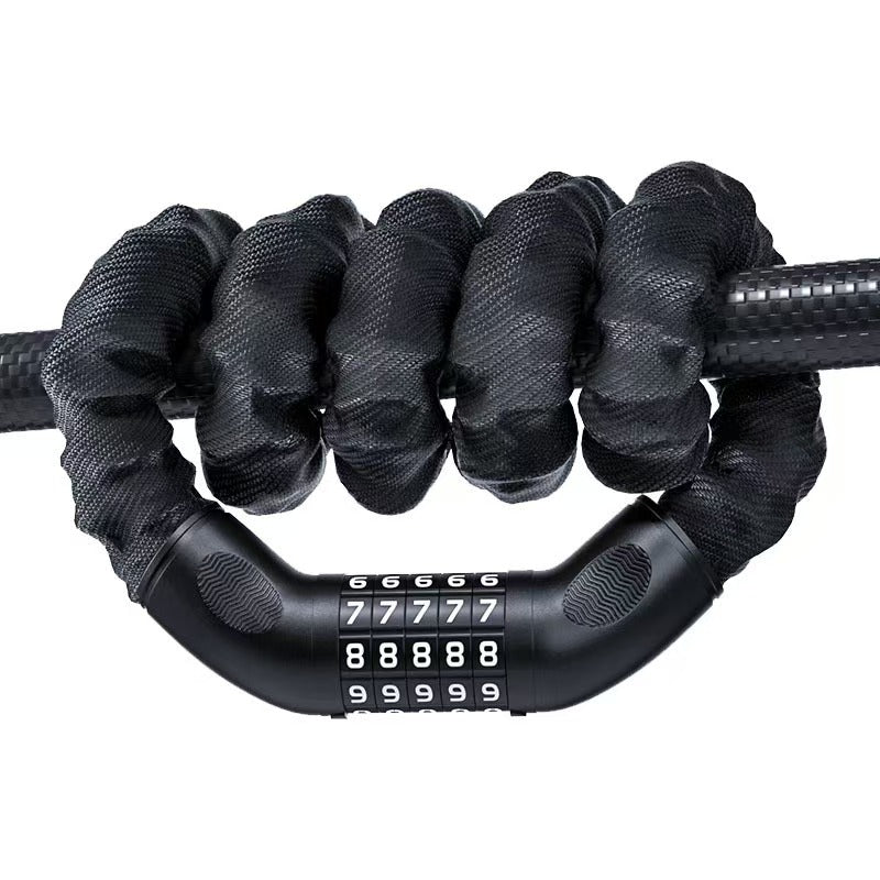 Combination chain lock on handlebar
