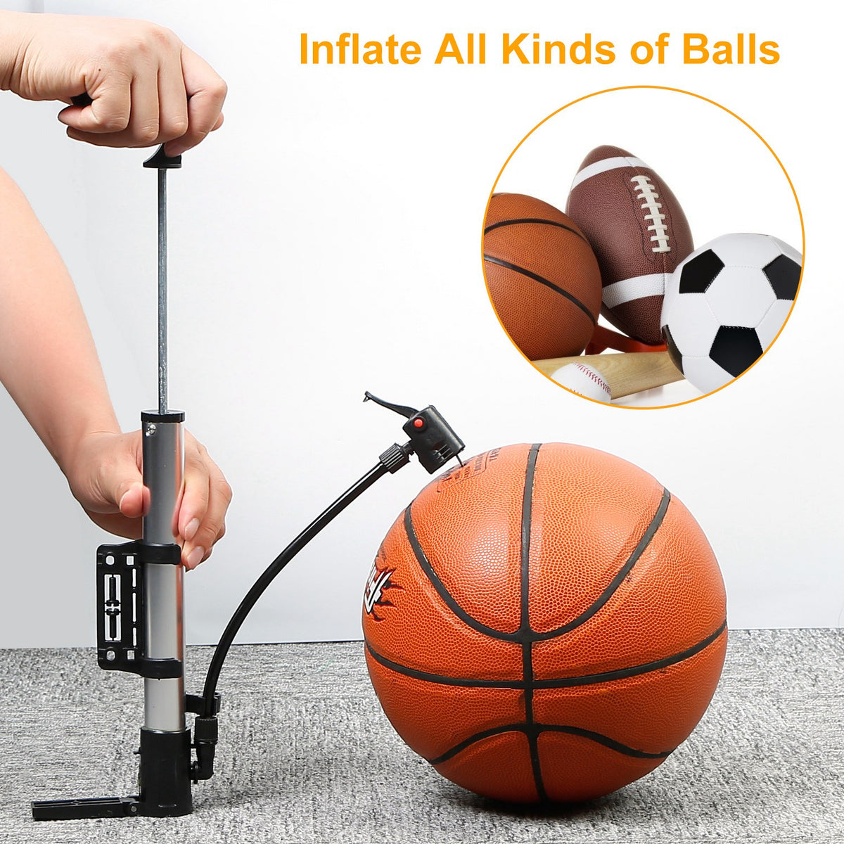 Mini Bike Pump with Frame Mount