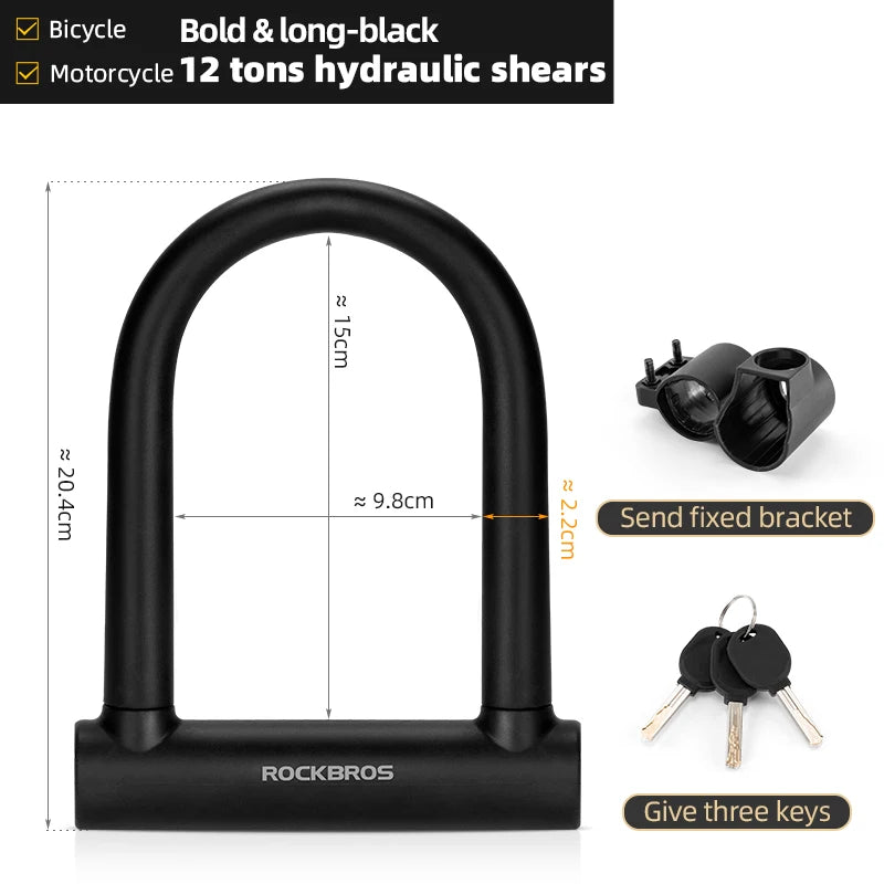 Steel U-Lock (Bike, E-Bike & Moto)