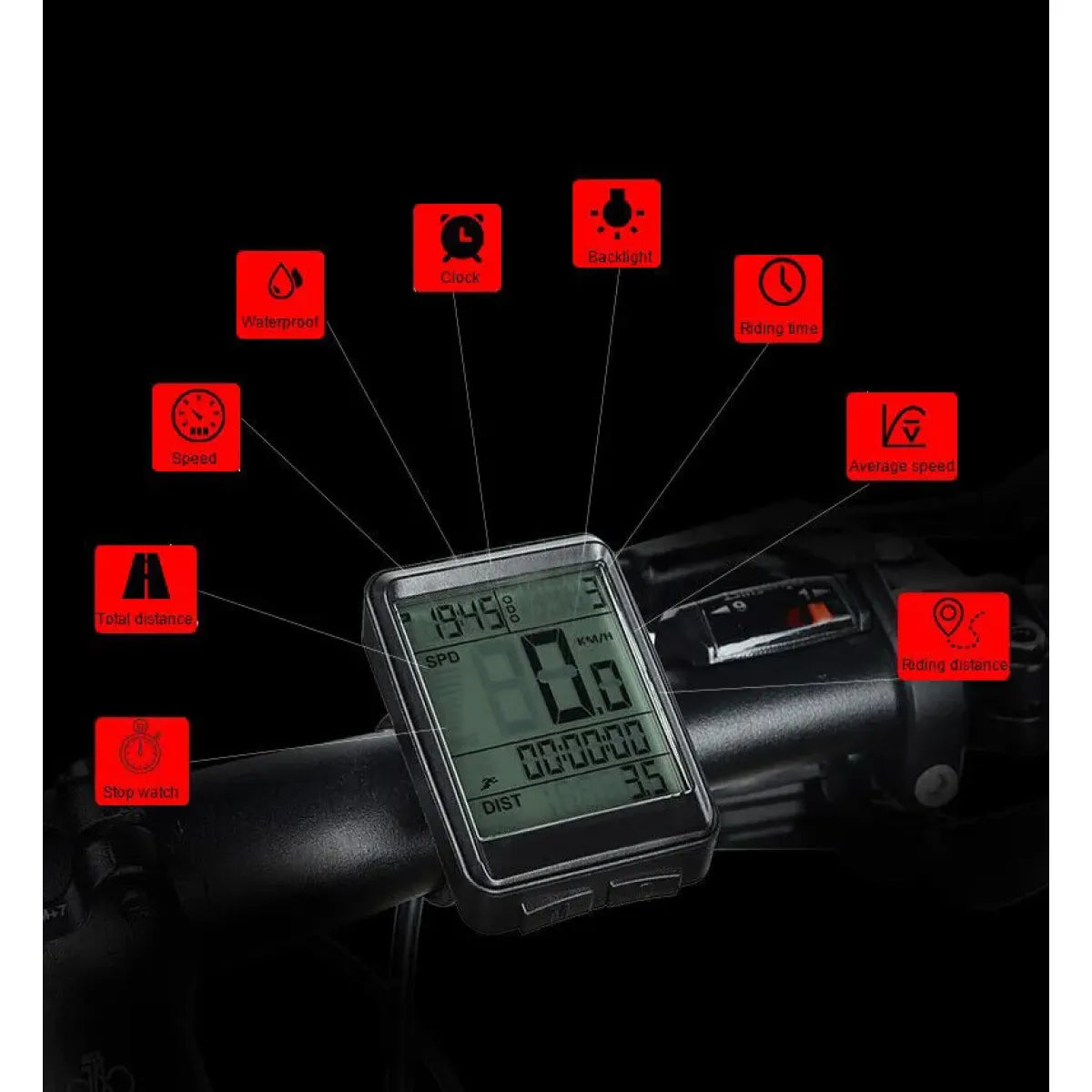 Bike speedometer functions overview