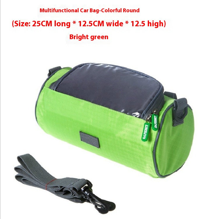 Green handlebar bag