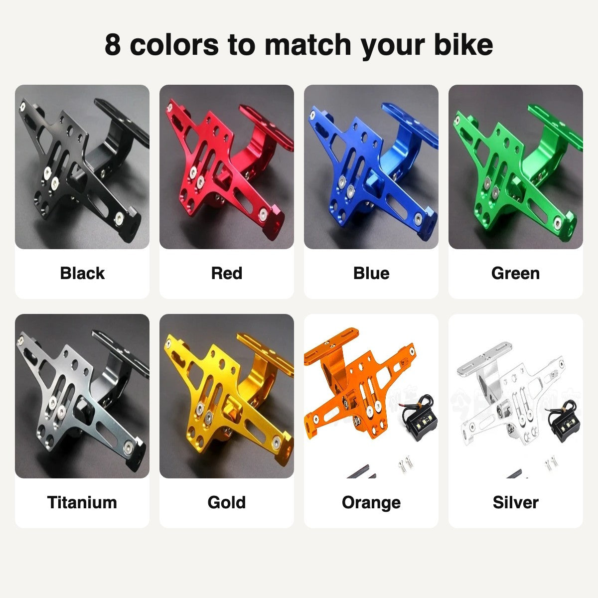 License plate holder in 8 colors