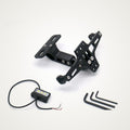 Black license plate holder with plate light and hex keys