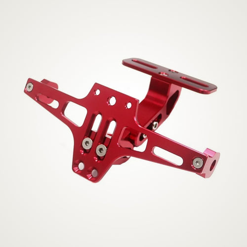 Red CNC aluminum license plate holder